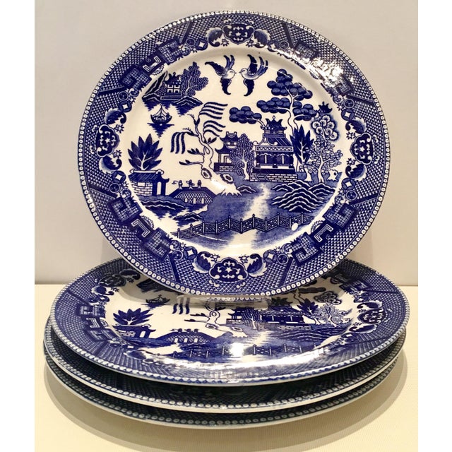 Japanese Blue Willow Dinnerware Set of 15 Chairish