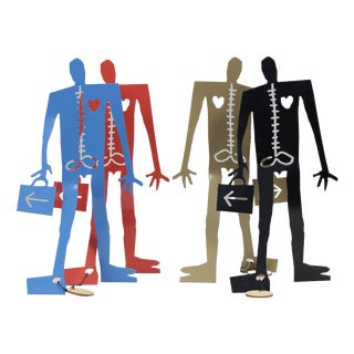 Coen Blankwaard, Figurative Composition, 1990s, Metal, Set of 4 For Sale