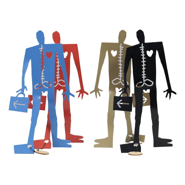 Coen Blankwaard, Figurative Composition, 1990s, Metal, Set of 4 For Sale
