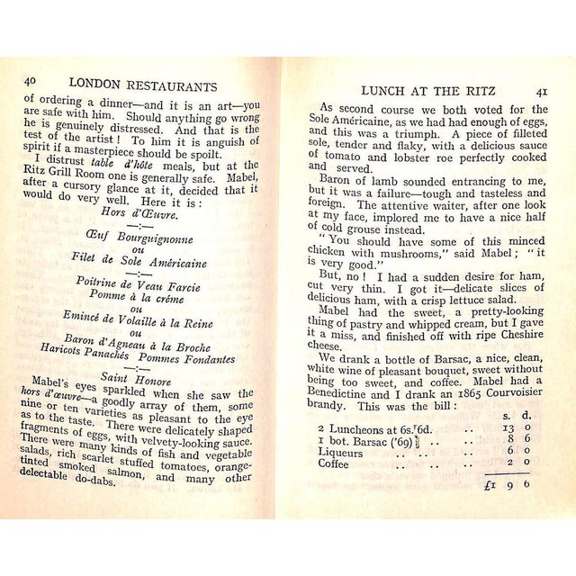 "London Restaurants" 1924 'Diner-Out' For Sale - Image 10 of 10