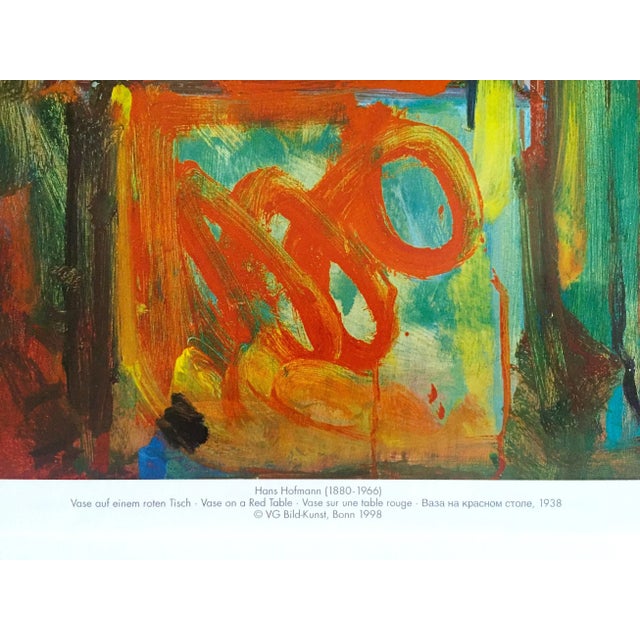 Paper Hans Hofmann Vintage 1998 Abstract Expressionist Lithograph Calendar Print " Vase on a Red Table " 1938 For Sale - Image 7 of 9