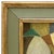 Various Artists Contemporary Abstract Oil Painting in Vintage Olive Green Painted Frame For Sale - Image 4 of 6