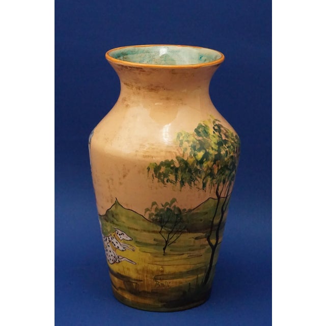 Ceramic Vase with Knight and Dalmatian attributed to Benedetta Cappa Marinetti, Rome, Italy, 1950s For Sale - Image 4 of 18