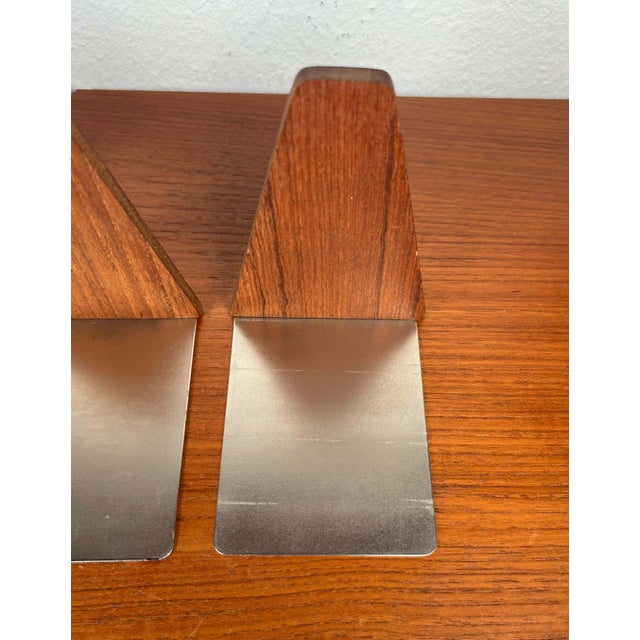 Mid-Century Modern Danish Bookends in Teak, 1960s, Set of 4 For Sale - Image 17 of 18