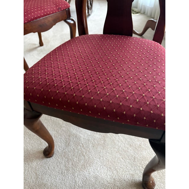 Thomasville 1980s Cherry Dining Chair Set For Sale - Image 4 of 8