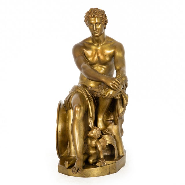 Grand Tour Fine Grand Tour Italian Bronze Sculpture of Ludovisi Ares (Mars) Ca. 1872 For Sale - Image 3 of 18
