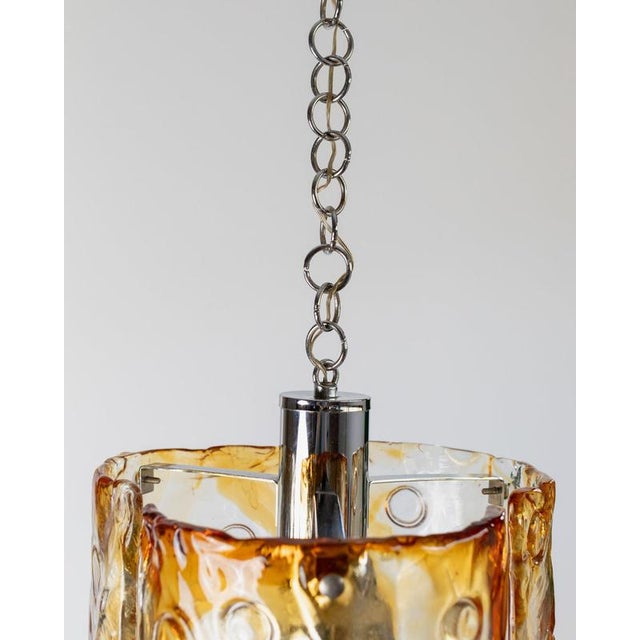 Toni Zuccheri Large Vintage Murano Glass Ceiling Lamp by Toni Zuccheri for Mazzega, Italy, 1970s For Sale - Image 4 of 11