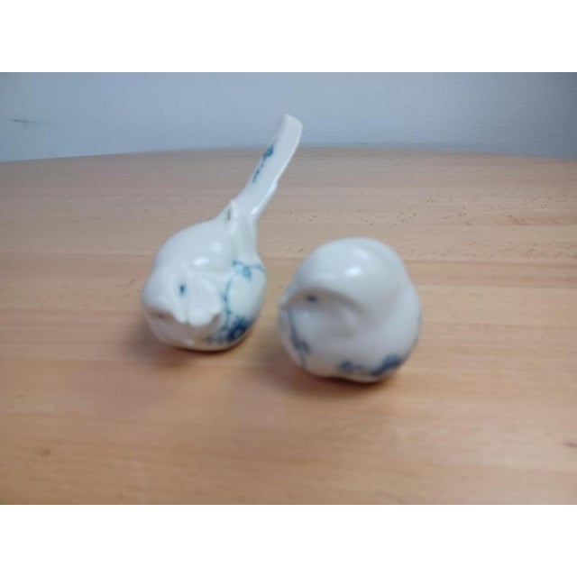 Rare mussel painted version of the classic Danish figuringes "The optimist and the pessimist" by Royal Copenhagen This...