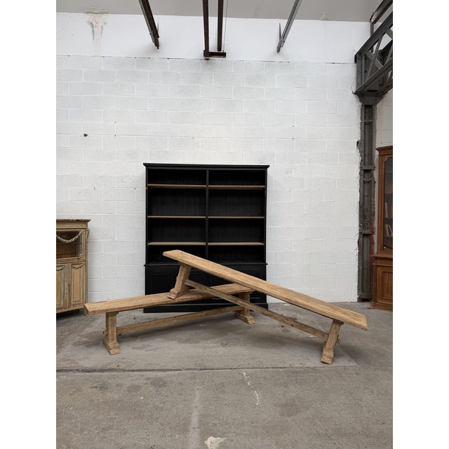 Solid Oak Benches, Set of 2 For Sale - Image 3 of 7