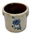 Antique American 2 Gallon Stoneware Storage Crock With Beautiful Hand Decorated Blue Flower Design Circa Mid 1800s For Sale - Image 9 of 18