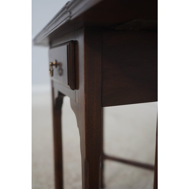 Pair Ethan Allen Georgian Court Cherry Drop Leaf End Tables For Sale - Image 16 of 18