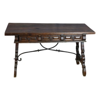 19th Century Spanish Table in Walnut For Sale