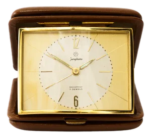 Travel Leather Alarm Clock from Junghans, 1960s