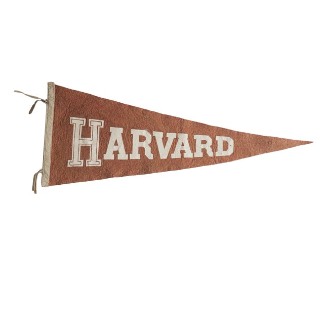 Vintage Harvard Felt Flag Pennant Chairish