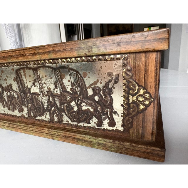 A collector's case made of embossed sheet metal, signed Lutti. Dimensions: Width 37 cm Depth 26 cm Height 13 cm The lid...