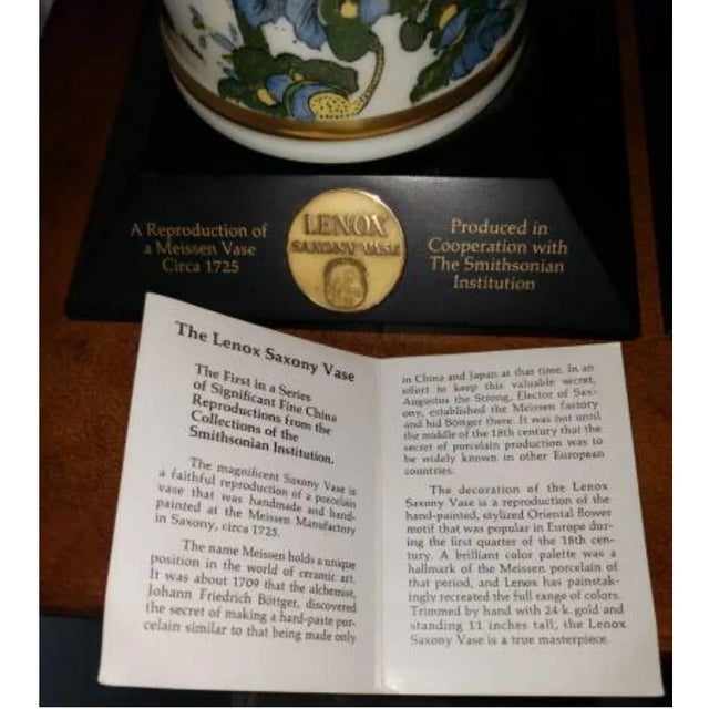 Ceramic 1970s Large Lennox Saxony Vases With Bases - a Pair For Sale - Image 7 of 10