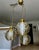 Trio (3) Mid-Century Hollywood Regency Pierced Brass Cluster Pendant Chandelier $4,500 For Sale - Image 9 of 18