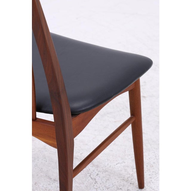 Danish Eva Chairs in Teak by Niels Koefoed, Set of 4 For Sale - Image 10 of 18