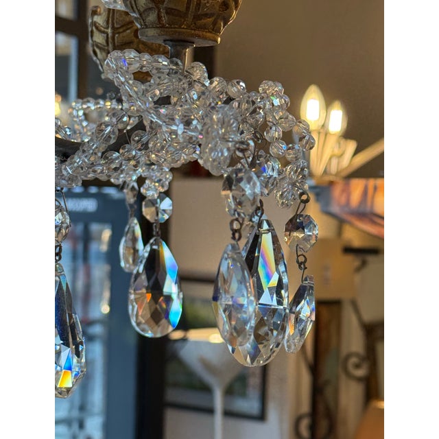 Eloquence Petite Genovese Six-Light Chandelier, Aged Gold For Sale - Image 9 of 13