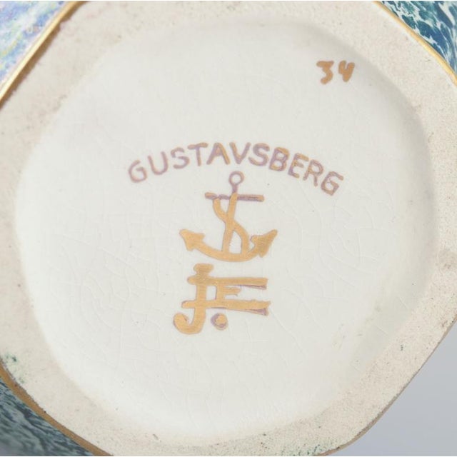 Ceramic Octagonal Vase in Art Pottery by Josef Ekberg for Gustavsberg, 1940s For Sale - Image 7 of 8