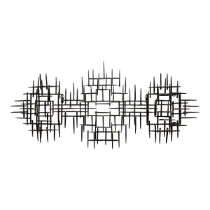 Oversized Vintage Brutalist Cut Nail Wall Sculpture, C. Jere Style