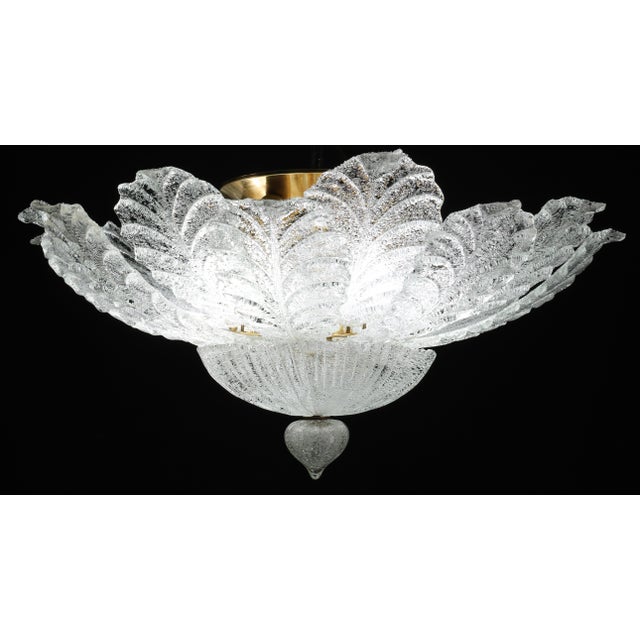 Transparent 1970s Turin, Italian Murano Glass Ceiling Light or Flush Mount For Sale - Image 8 of 13