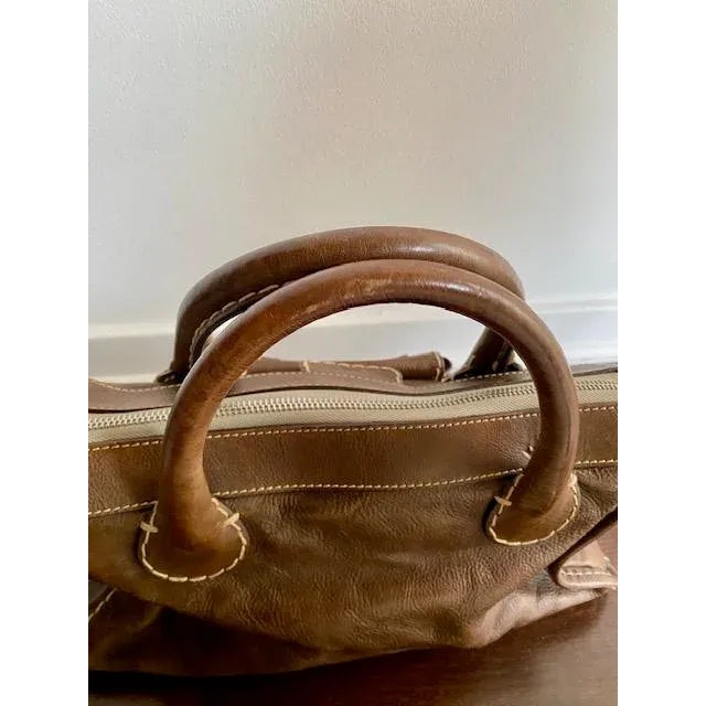Vintage Chloé Edith Top Handle Satchel Handbag, Phoebe Philo Edition, Medium Brown/Taupe, Made in Italy For Sale - Image 10 of 12