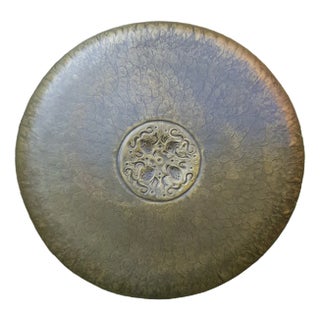 Vintage Decorative Wall Panel with Fishes in Brass For Sale