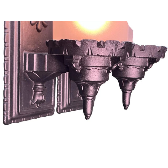 1910s 1910s Pair Exterior Lights With Glass Cylinder Shades #2551 For Sale - Image 5 of 5