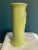 Vintage Chartreuse Green Ceramic Vase With Asian Woman Relief For Sale - Image 4 of 10