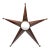 Modern Star Form Starburst Convex Mirror in Dark Walnut For Sale