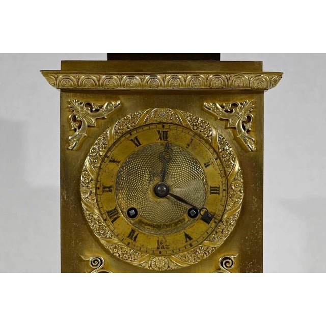 Golden Bronze Clock by A. Destape, 1800s For Sale - Image 9 of 18