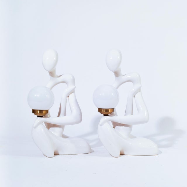 Sculptural Ceramic Table Lamps, Spain, 1970s, Set of 2 For Sale - Image 15 of 15