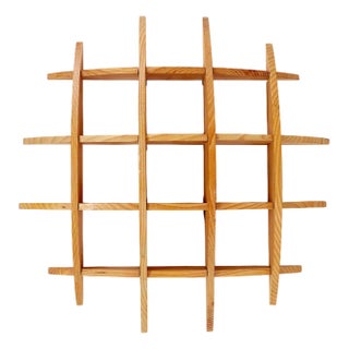 Small Round Pine Shelf For Sale