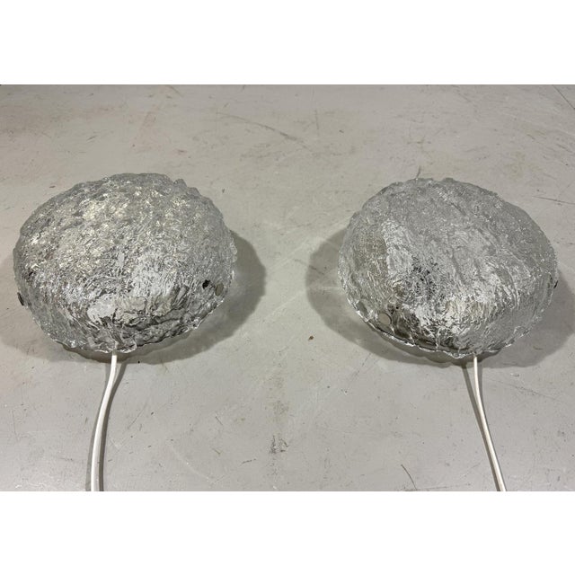 Vintage Ice Glass Wall Lamps from Kaiser Leuchten, 1960s, Set of 2 For Sale - Image 4 of 16