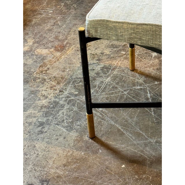 Mid-Century Modern Italian MCM Design Black Steel Bench For Sale - Image 3 of 7