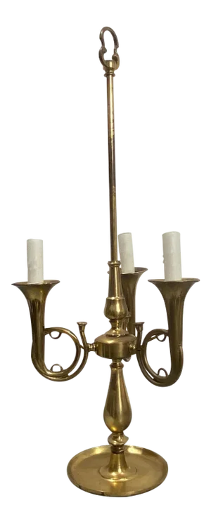 Mid 20th Century Brass Bouillotte Lamp