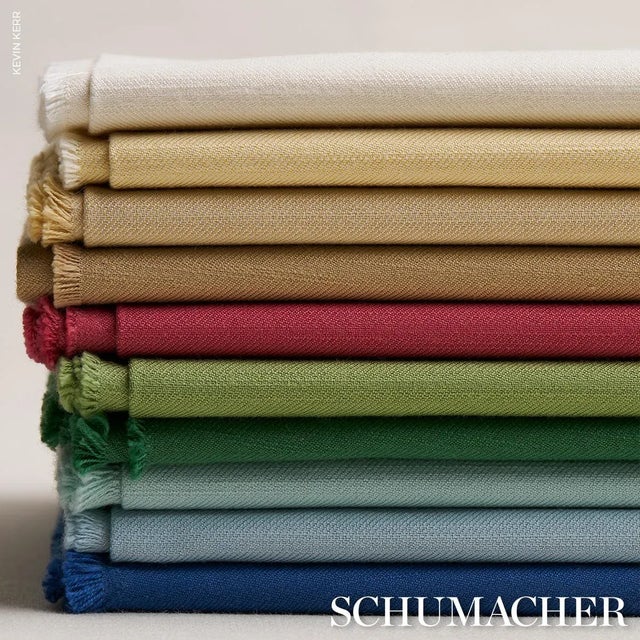 Schumacher SAMPLE - Schumacher X Mark D. Sikes Judy Texture Fabric In Cobalt For Sale - Image 4 of 4