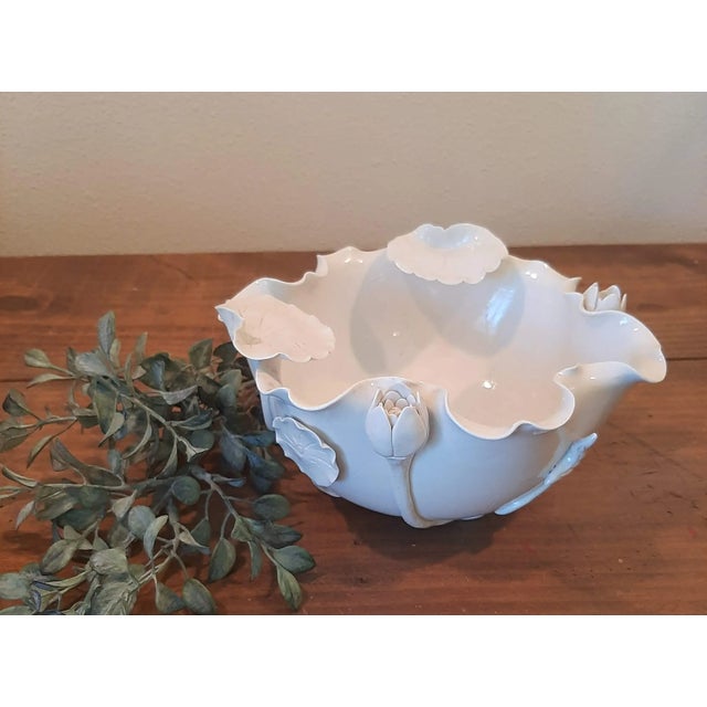 China Blanc De Chine White Porcelain Dehua Lotus Lily Pad Bowl For Sale In Fayetteville, AR - Image 6 of 11