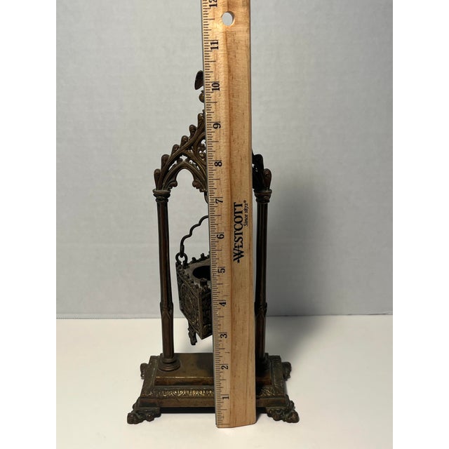 Antique Ornate Bronze Gothic Censer Religious Incense Burner For Sale In Los Angeles - Image 6 of 8