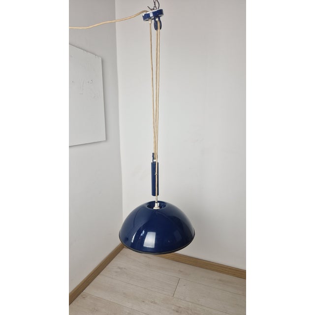 Up-and-Down Chandelier Model Relemme in Metal Blu by Achille and Pier Giacomo Castiglioni for Flos, 1970s For Sale - Image 11 of 11
