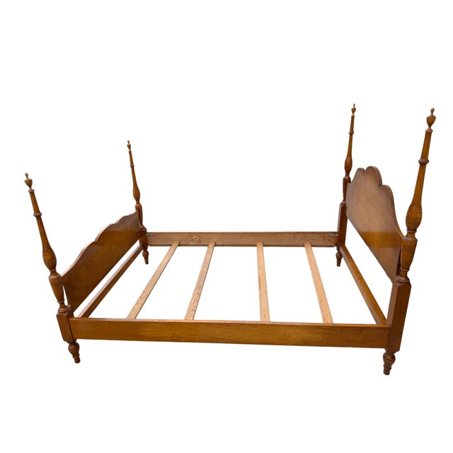 Baker Furniture Company Baker Furniture Full Size Four Poster Bedframe For Sale - Image 4 of 10