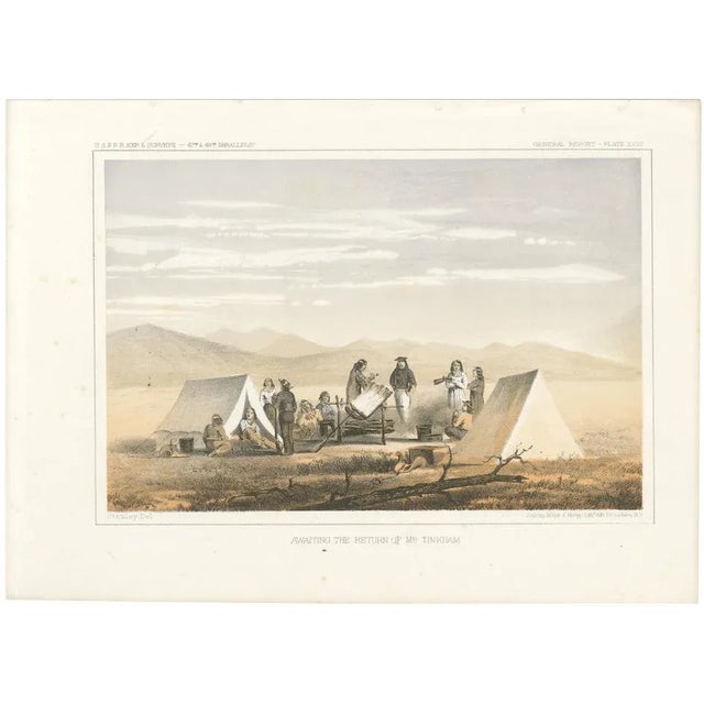 Pioneer Scene: Awaiting the Return of Mr. Tinkham in the American West, 1856 For Sale - Image 6 of 6