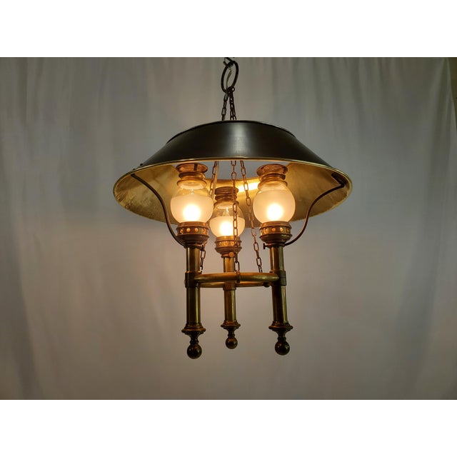 Mid 20th Century Vintage Brass Chapman Billiard Bouillotte Gaming Lamp For Sale - Image 5 of 13