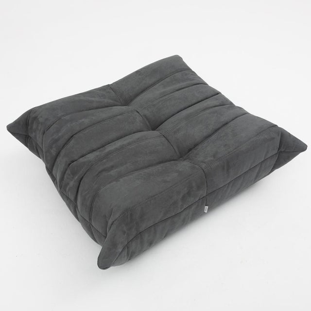 Black Togo Lounge Chair and Pouf in Black Fabric by Michel Ducaroy for Ligne Roset, 1973, Set of 2 For Sale - Image 8 of 18
