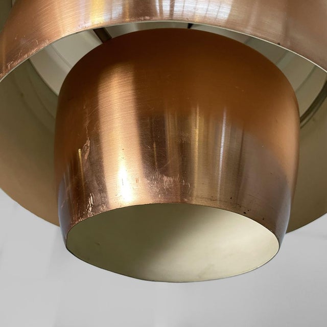 Metal Mid-Century Modern Italian Copper 1231 Pendant from Stilnovo, 1960s For Sale - Image 7 of 18