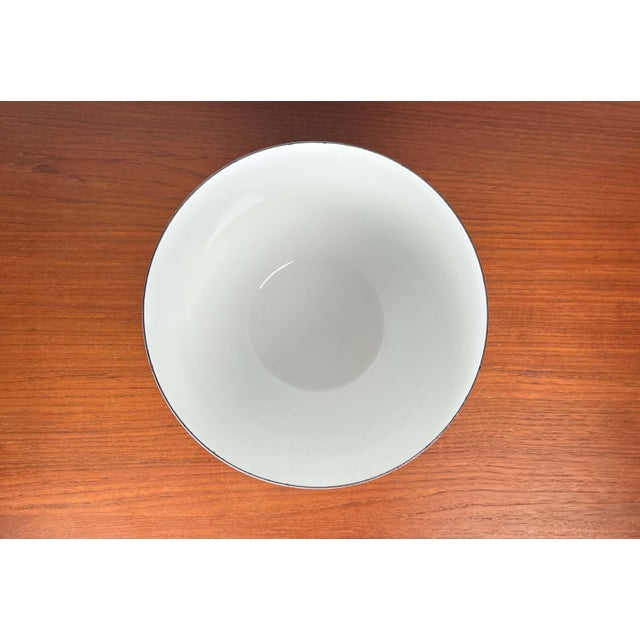 Mid-Century Modern Danish Large White Enamel Bowl, 1960s For Sale - Image 11 of 17