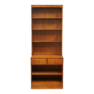 Ethan Allen Heirloom Nutmeg Maple Crp Custom Room Plan 30" Open Cabinet W. Bookcase Top 10-4512 / 10-4019 For Sale