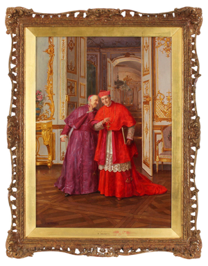 Renato Moretti, Confidences, 19th Century, Oil Painting