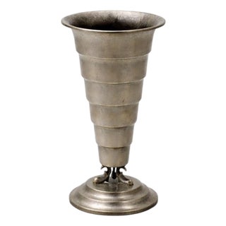 Swedish Art Deco Pewter Vase from Svenskt Tenn, 1935 For Sale